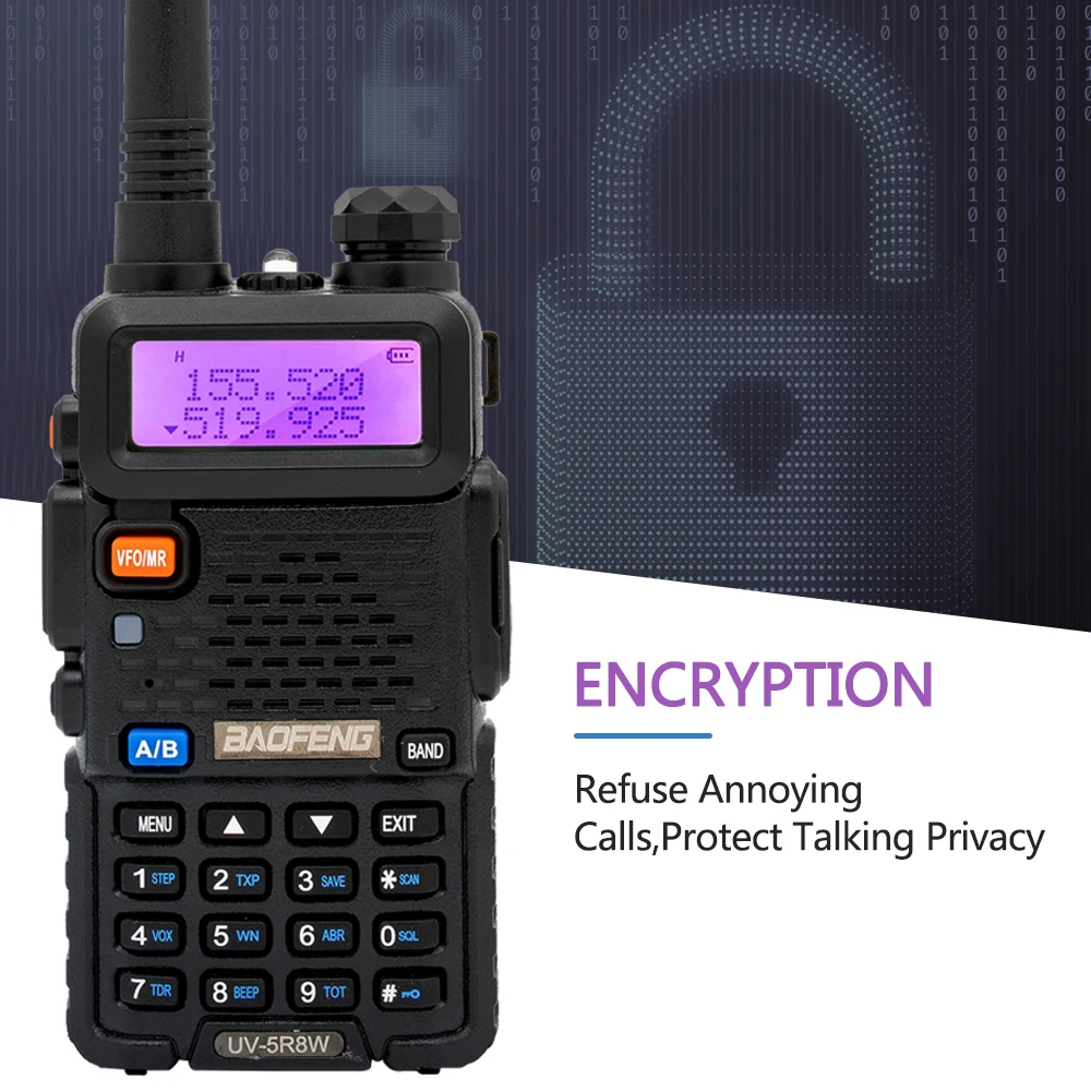 Портативная рация Baofeng UV 5R 8 Вт высокой мощности двусторонняя радиосвязь cb