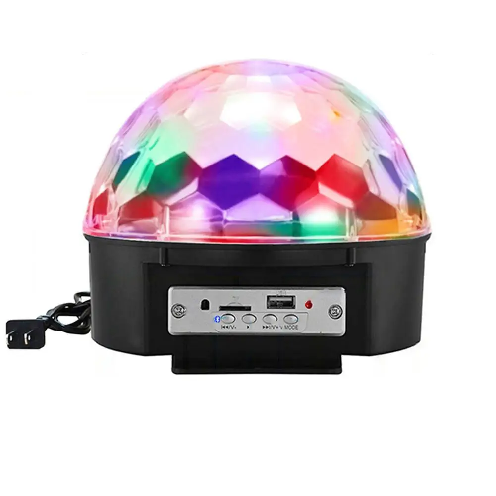9 цветов светодиодный bluetooth-динамик хрустальный магический шар светильник 18 Вт светодиодный сценический проекционный светильник DJ Disco вечерние светильник для сцены с MP3-плеером