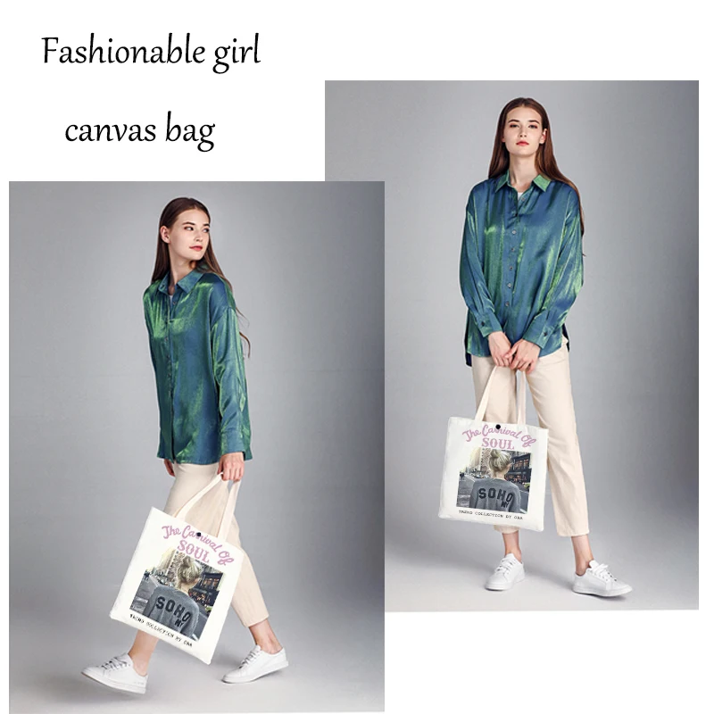Индивидуальные Твердые вельветовые сумки на плечо Kawaii модные девушки фото Tote