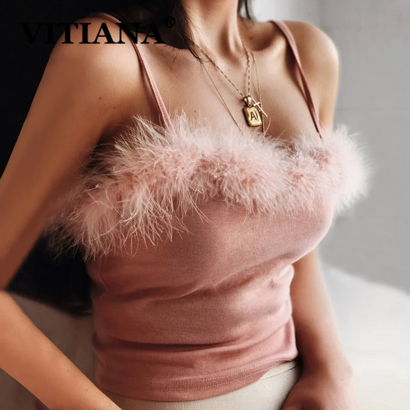 VITIANA, сексуальные короткие женские майки, лето, женские, без рукавов, с открытой спиной, розовые, белые, без бретелек, вечерние футболки, женские, Клубная одежда, топы