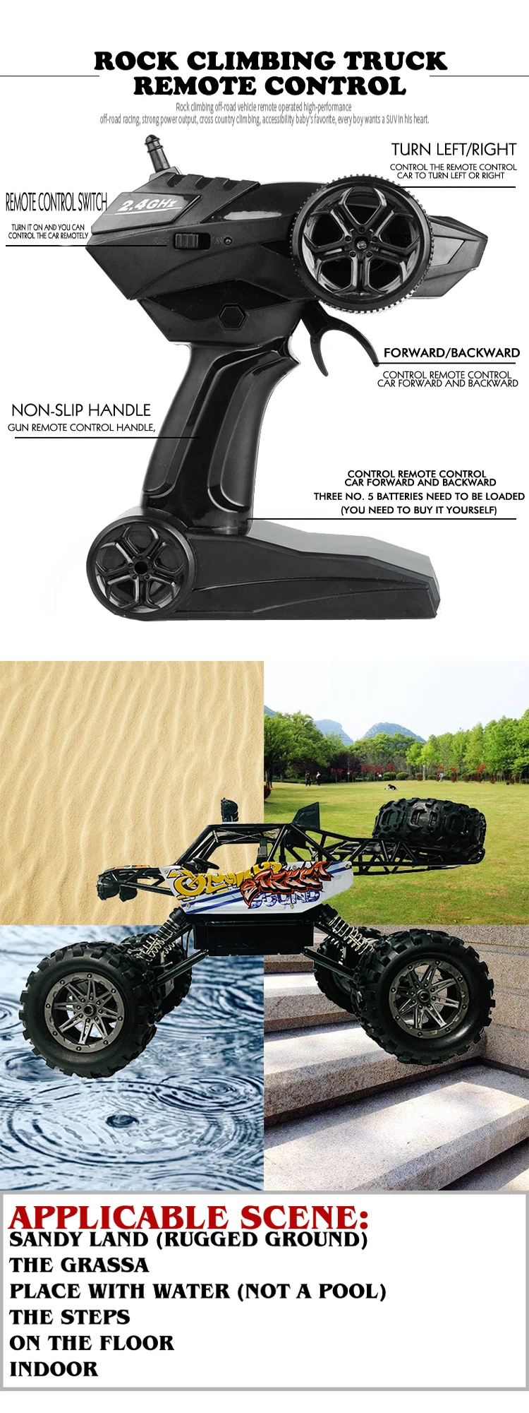 Супер длинный пульт дистанционного управления 42 см с двойным радио пультом дистанционного управления игрушечный автомобиль кросс-кантри песок скалолазание автомобиль пульт дистанционного управления игрушка
