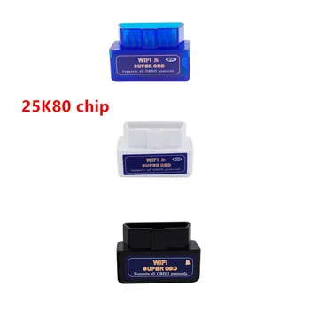 

ELM327 Wifi OBD2 Car Detector Fault Diagnostic Supports Dual System 25K80 Chip