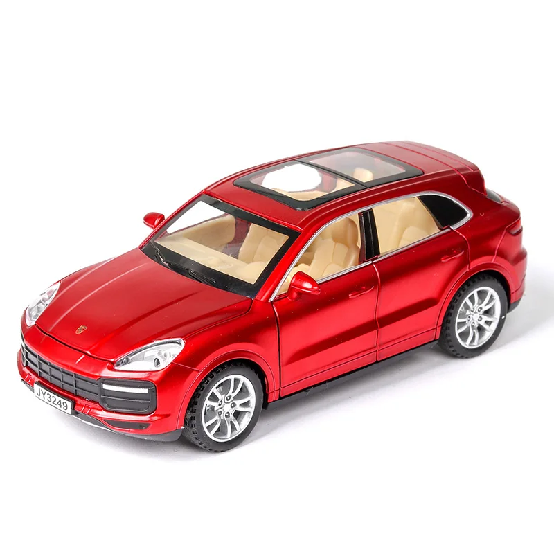 1/32 сплав Cayenne SUV вытяжная задняя модель игрушечного автомобиля литой звуковой светильник Подарочные игрушки для детей - Цвет: Красный