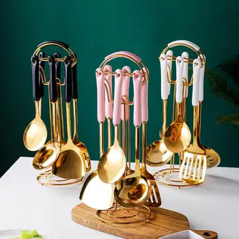 

Ins Nordic Cooking Utensils Stainless Steel Cookware Set Non Stick Cooking Pot kitchenware Kitchen Tool Accessories Sets Shelf