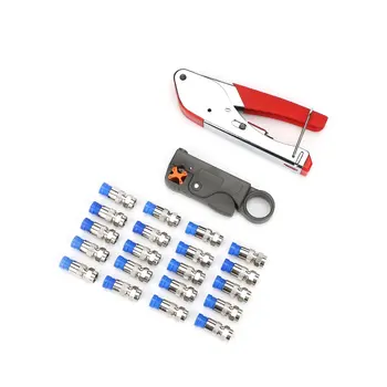 

Cable Plier Crimper Stripping Crimping Pliers With Compression Connectors Coaxial Cable Manual Crimping Tool Set Kit