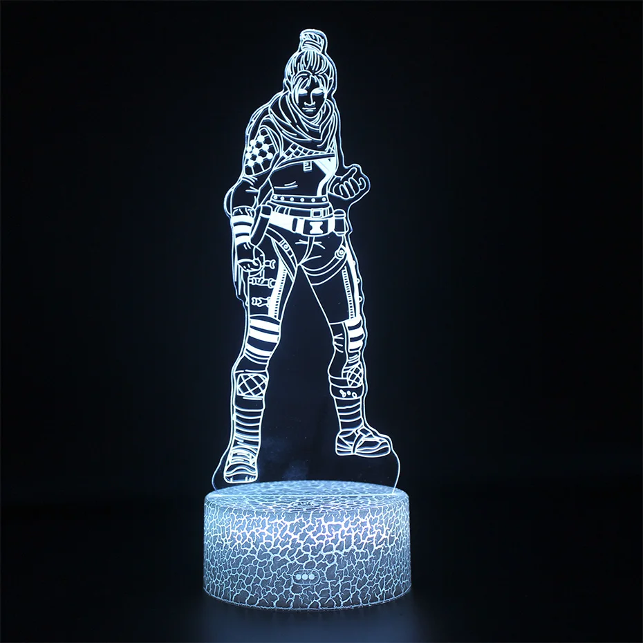 Battle Royale Nightlight APEX Legends Figure Lamp Remote Control USB 3d Table Lamp APEX Sleep Light Party Decoration Nightlight
