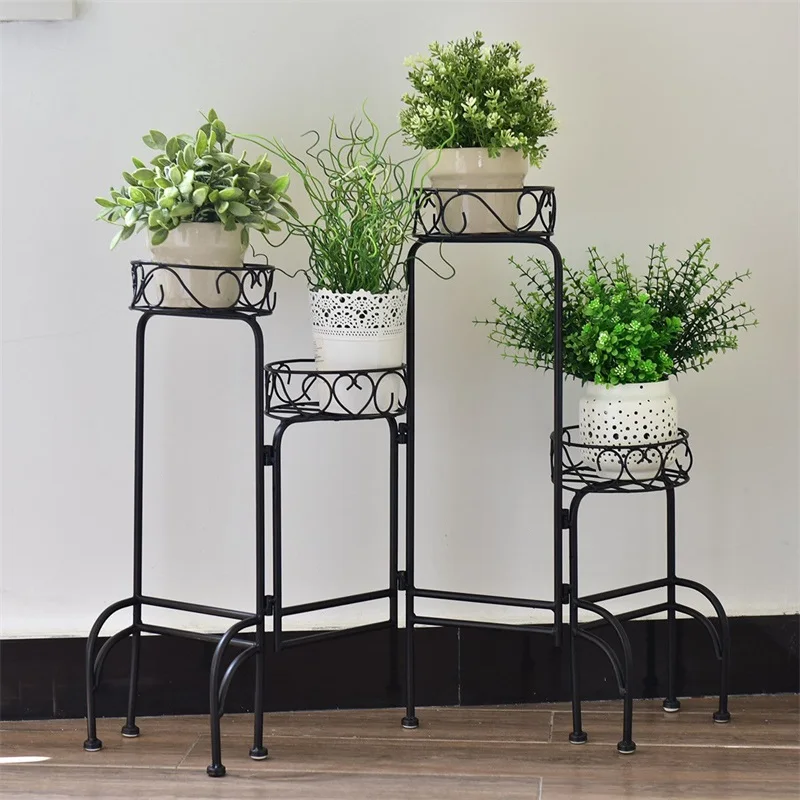 

4 in 1 Heavy Duty Metal Shelf Display Pot Plant Stand Indoor Garden Decor OP3341