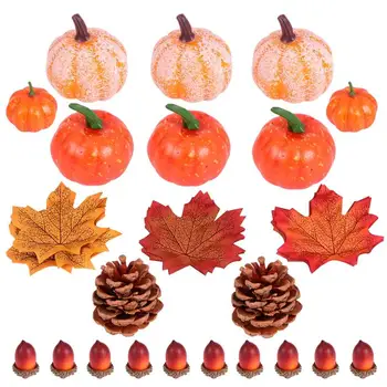 

50pcs/Set Froth Imitation Pumpkin Suit Halloween Pumpkin Decorations