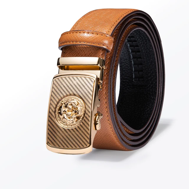 Cintura Da Uomo In Pelle Con Fibbia Automatica Pura - Foto 6