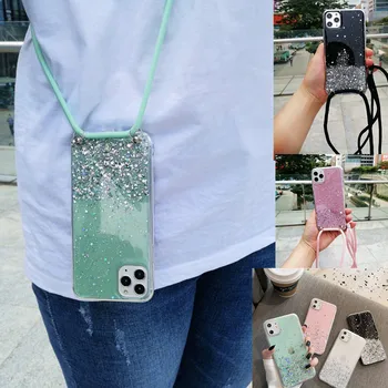 

cute Crossbody strap phone case for samsung galaxy S20 ultra s8 s9 s10 s20 plus note8 note9 note10 pro A40 A50 A51 A71 A81 A91