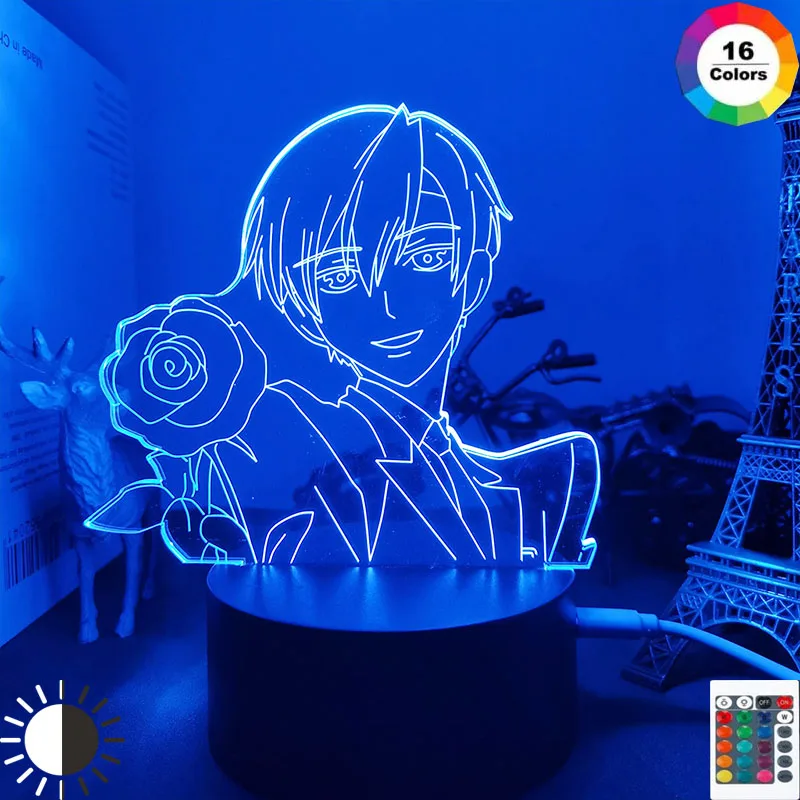 

Светодиодный светильник в стиле аниме «ушань» для старшей школы, клуба приема, Тамаки, суох, фигурка для комнаты, декор, светильник, детский подарок на день рождения, манга, 3d лампа для спальни