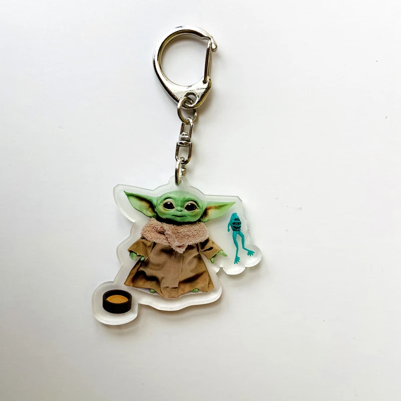Mandalorian Baby Yoda водонепроницаемый стикер и игрушка брелок для детей