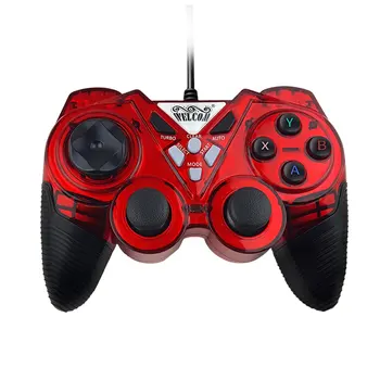 

WE-8400 Wired game controller game pad PC notebook vibration Double play