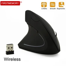 Wireless Ergonomic Mouse Gaming Computer Mause Vertical Optical 6 Button Left Hand Mice With USB Receiver For Laptop PC Desktop