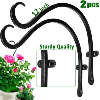 

Newest 2pcs Plant Hangers Outdoor Heavy Duty Plant Hooks for Flower Basket Wind Chime Lantern Hanging Plant Bracket