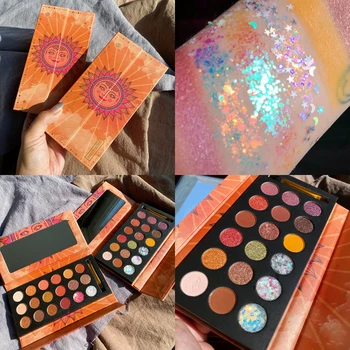

18 Color Glitter Shiny Eyeshadow Palette Shimmer Matte Eyeshadow Pallete Nude Metallic Diamond Pigmented Makeup Palette Cosmetic