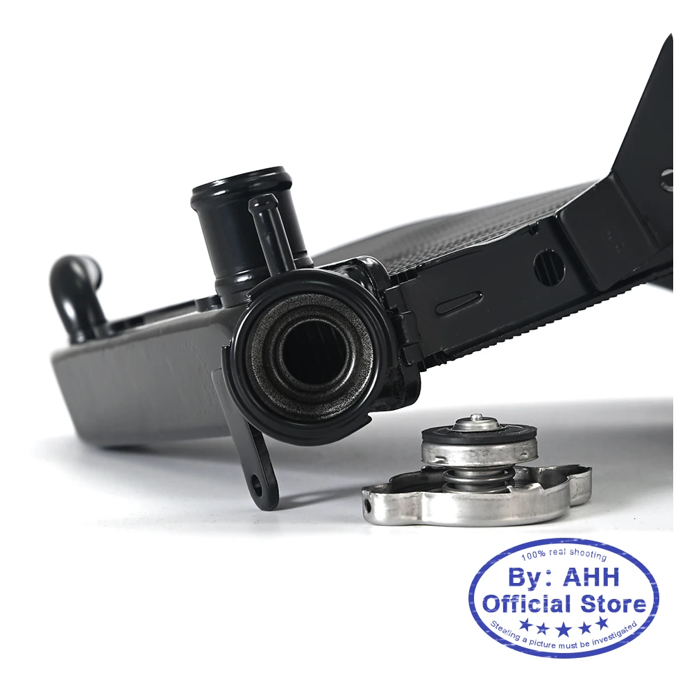 AHH Motorcycle Radiator Cooler Cooling Water Tank For YAMAHA YZF1000 YZFR1 2004 2005 2006 R1 YZF-R1 04 05 06 Aluminum Black