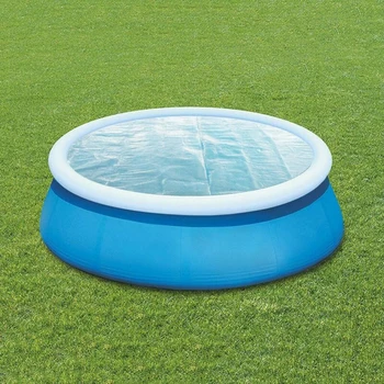 

Pool Solar Cover 10\\\" 12\\\" 15\\\" Swimming Pools Heat Retaining Drain Holes Covering