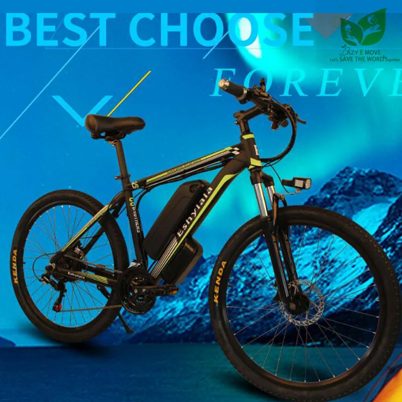 Лития электрический велосипед C6(27 скоростей) 350W Мощный 26 Дюймов 48v литиевая Батарея дисковый тормоз для электротранспортного средства