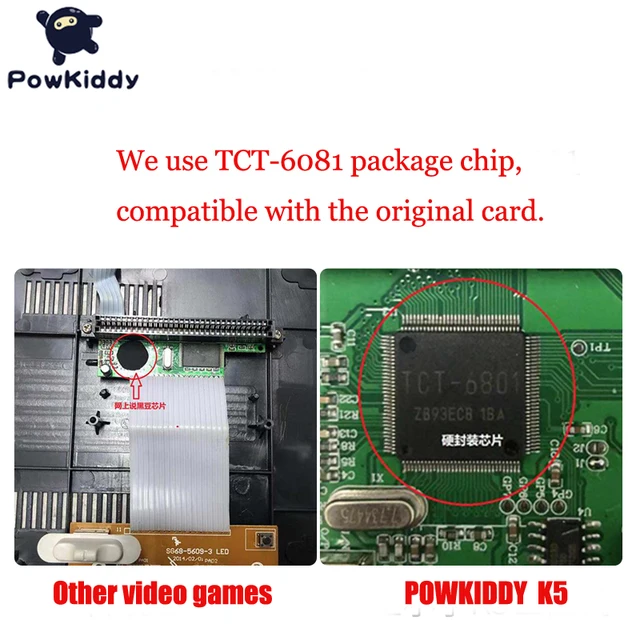 POWKIDDY K5 Retro Mini TV Video Game Console For Sega MegaDrive 16 Bit Games  Built-in 30 Games Two Gamepads AV Out Send Card 3