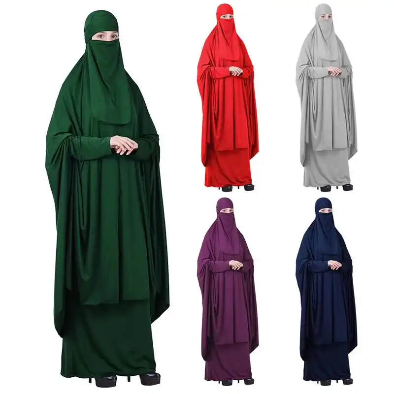 2020 Fashion Muslim Sets 3 Pieces Women Prayer Dress Khimar Hijab Islamic Prayer Clothes For Women Niqab Burqa Praying Clothes Aliexpress