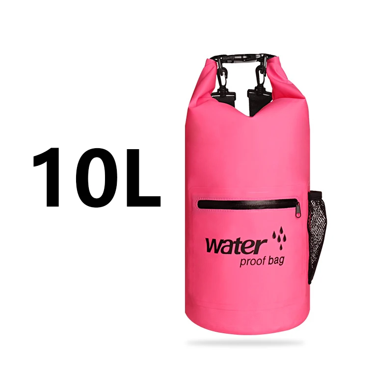 10L/20L Открытый Спорт плавание водонепроницаемый рюкзаки, сумки для путешествий хранения сухой мешок сплав на каноэ каяках Кемпинг непроницаемый рюкзак - Цвет: Pink-10L