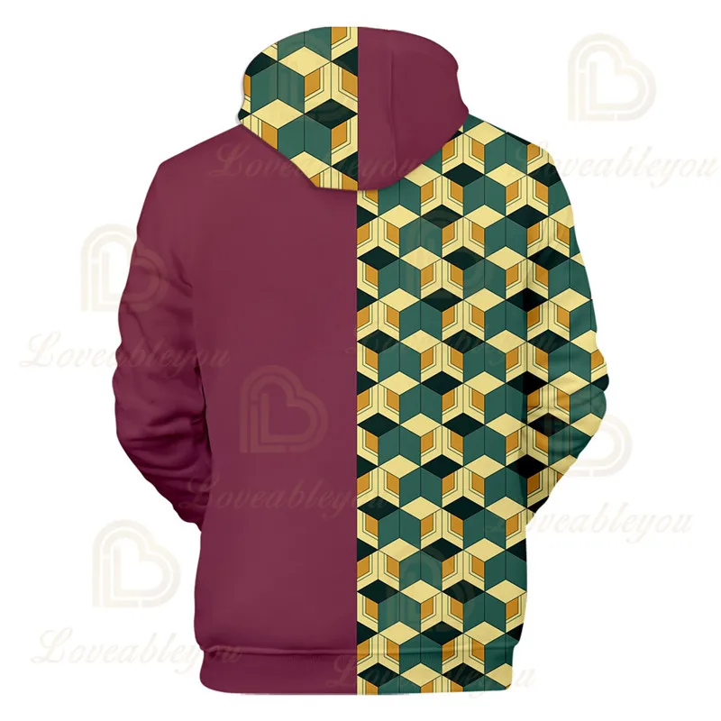 

Autumn Casual Printed 3D Demon Slayer Hoodies Sweatshirt Men/Women 3D Demon Slayer Hooded Suitable Comfortable Polluvers