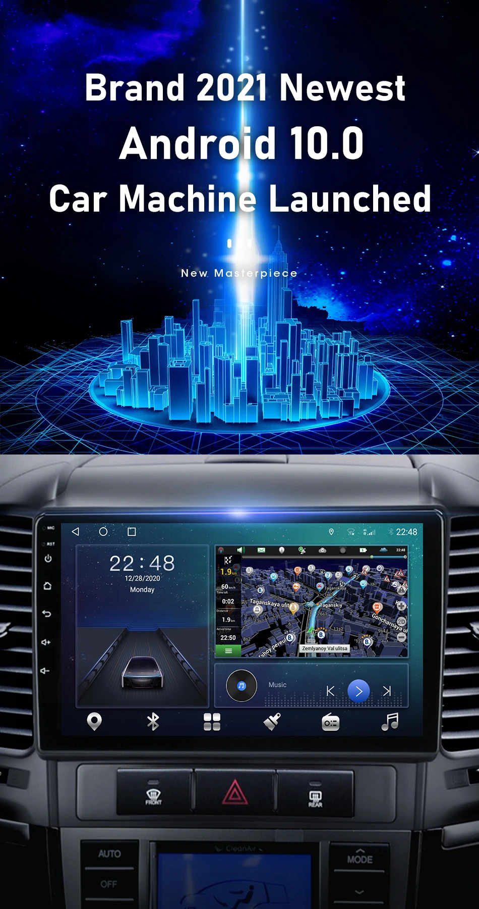 car video player bluetooth Srnubi 9" Android 10 Car Radio For Hyundai Santa Fe 2 2006-2012 GPS Navigation 2 din 4G WIFI DSP RDS Multimedia Video Player DVD video screen for car