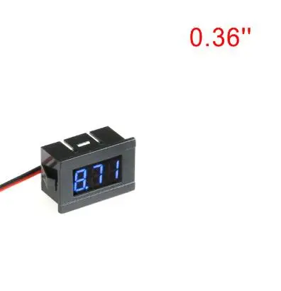 0.36in Blue Мини цифровой вольтметр тестер постоянного тока 4,5 в до 30 в цифровой вольтметр напряжение Панель метр красный/синий/зеленый Вольтметр для электромобиля или мотоцикла автомобиля - Цвет: 0.36in Blue
