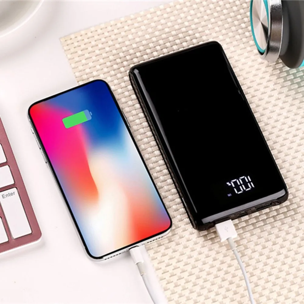 

Free Welding 5V 2A LCD Screen Digital Display Power Bank Case Charger Module DIY Kits Powered By 6x 18650 Battery Powerbank Case