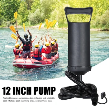 

Multi-functional 12 inch Outdoor Kayak Cushion Air Pump Classic Practical Airbed Swim Ring Inflator with 3 Valves