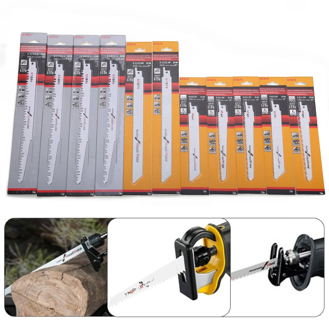 DWZ 10Pcs High Carbon Steel Saw Blade Reciprocating Combo For Dewalt Bosch