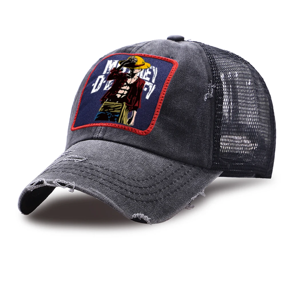 Streetwear Outdoor Mesh Baseball Cap Cartoon Snapback Hat Breathable Sports Trucker Hats