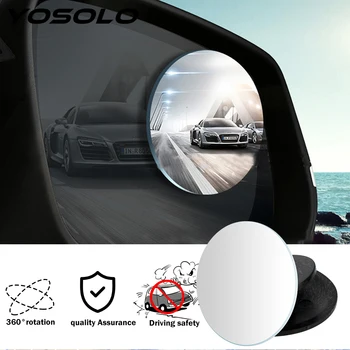 

YOSOLO Car Rearview Mirror 2 Pieces/Set Adjustable 360 Wide Angle Convex Mirror For Car Vehicle Side Blindspot Blind Spot