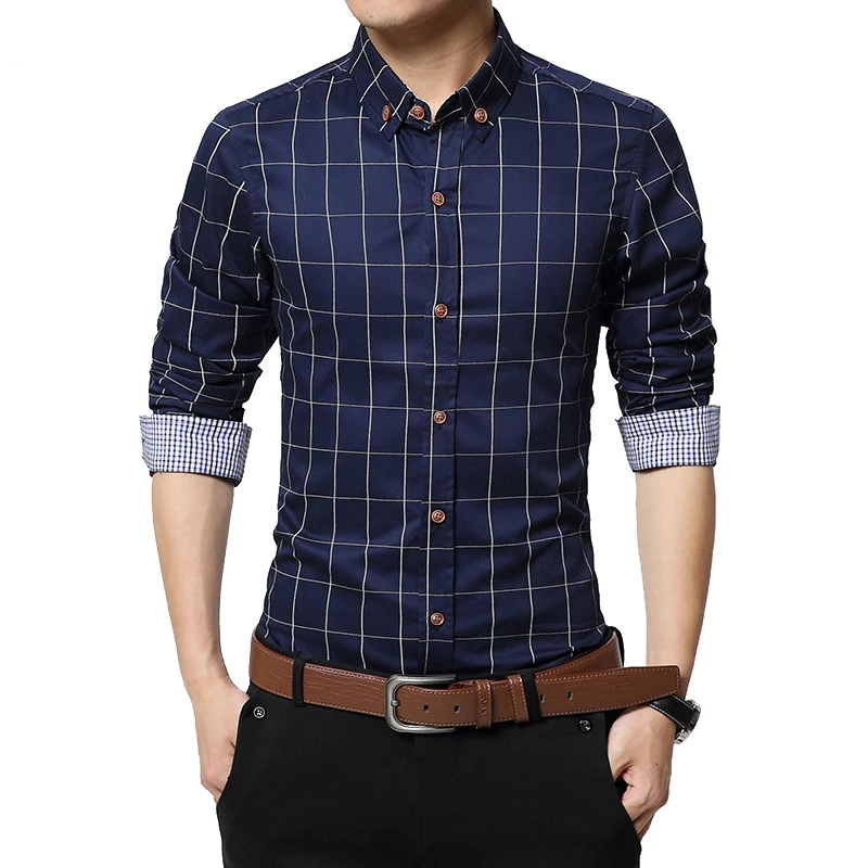 Dress Shirts Men Casual Shirts Legible Casual Social Formal Men Long Sleeve Shirt Business Slim Office Shirt Male Cotton Mens Dress Shirts 4XL 5XL