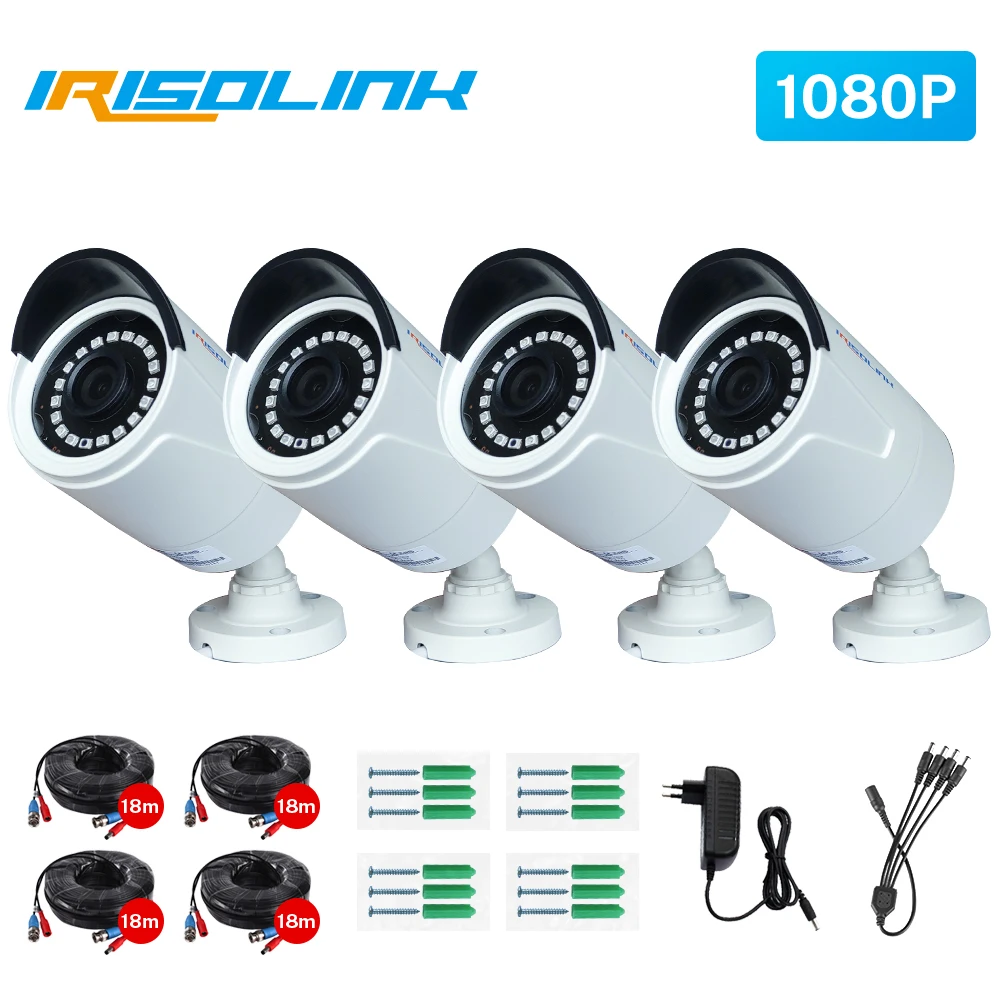 Irisolink камера видеонаблюдения 4 шт./лот 1080P AHD безопасности 60ft BNC и DCplug
