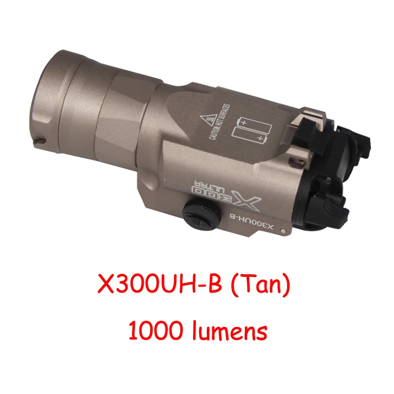 X300UH-B-Tan Тактический оружейный светильник X300UH-B X300U X300 флэш-светильник пистолет белый светодиодный охотничий светильник для 20 мм Пикатинни для 20 мм рельсов - Цвет: X300UH-B-Tan