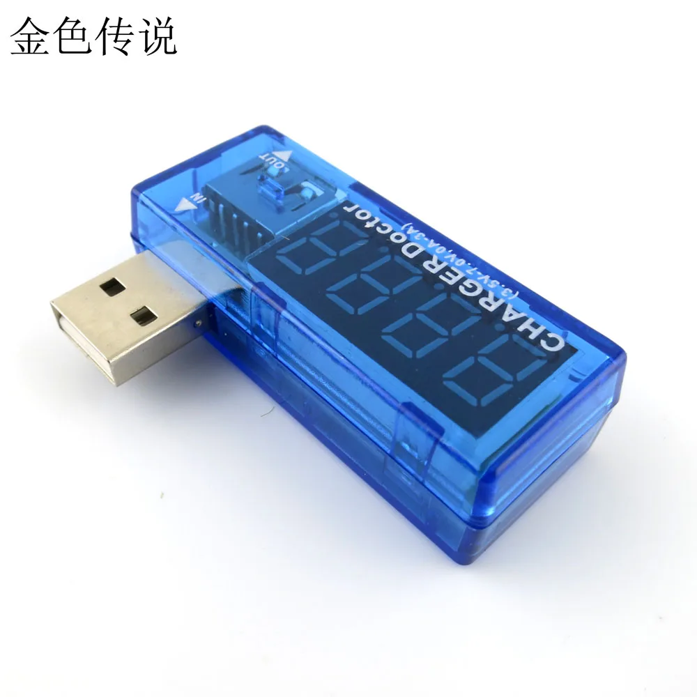 

Blue USB voltage and current detector DIY voltmeter ammeter Portable model battery charging detection