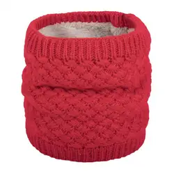 Women Winter Wrap Ring Thick Warm Soft Breathable Knitting Scarf Neckerchief