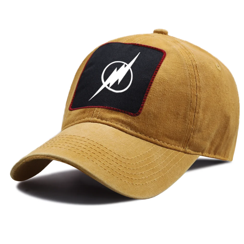 

The Flash Man Baseball Caps Unisex Superhero Print Snapback Hat Outdoor Sunscreen Riding Hats Sports Breathable Trucker Cap Kpop
