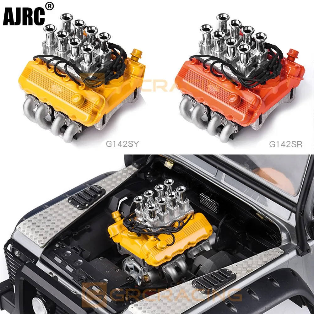 

Grc Fst 1/10 Simulation V8 Engine Hood Fan Radiator Stack-type Direct Injection Air Intake G142sy/g142sr