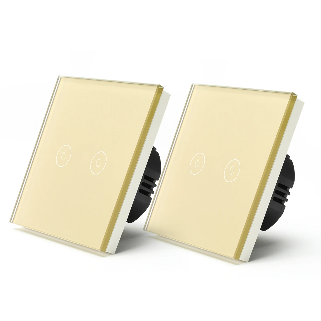 rubber switch cap BSEED 2Packs WIFI Light Switches 2Gang 1/2/3Way Tuya Touch Switch Wireless Control Smart Wall Switch Google Alexa Smart Life light switch brass Wall Switches