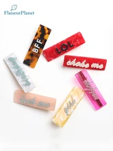 Flaneurplanet personalizado adulto explícito chicote me conversa clipe de cabelo dos namorados acessórios de cabelo letras script