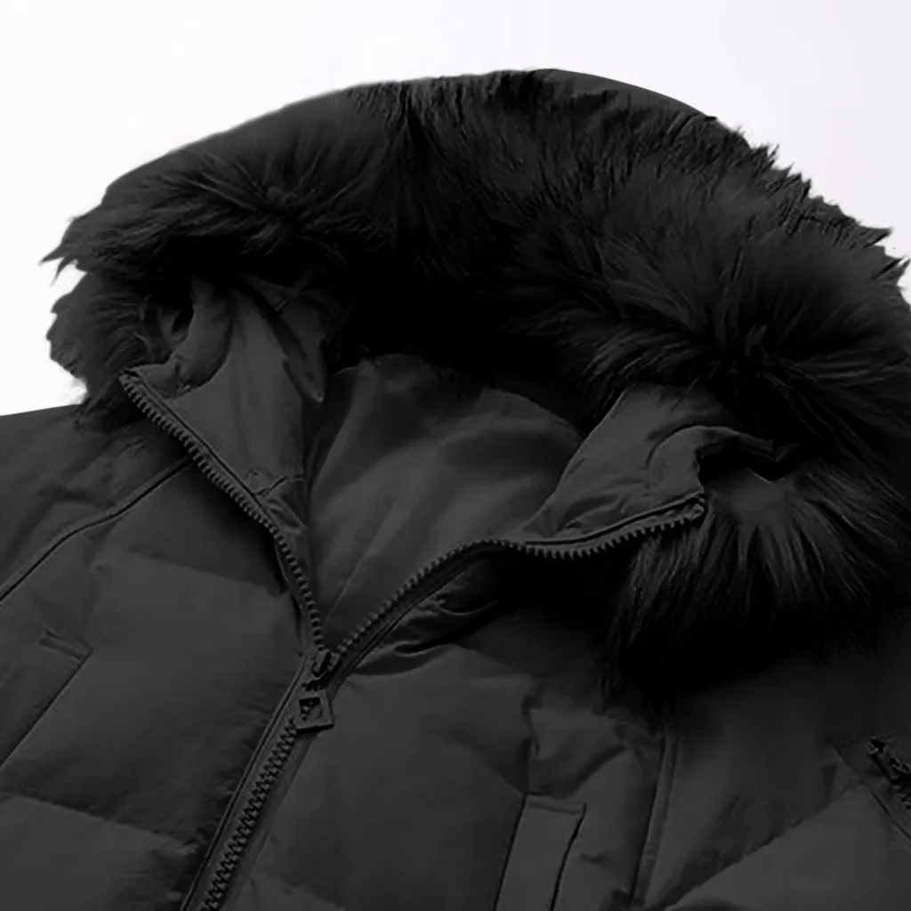 Женское зимнее однотонное повседневное хлопковое пальто, Женское пальто с капюшоном и длинным рукавом, женская зимняя теплая куртка на молнии с карманом, модная куртка