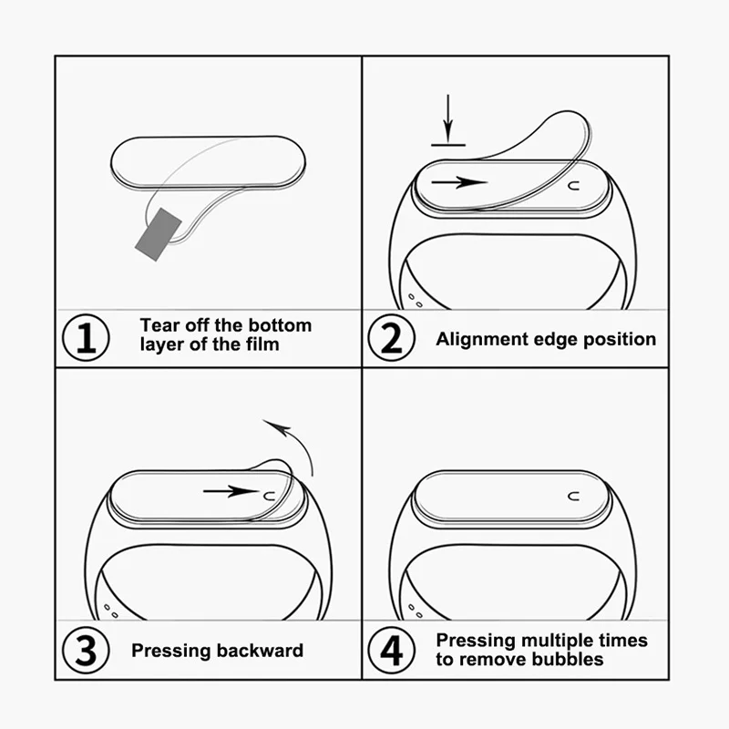 Пленка mi Band 4 для Xiao mi протектор из мягкого стекла для mi band 4 ремешок для mi band защитный чехол для экрана защитные Смарт-Аксессуары