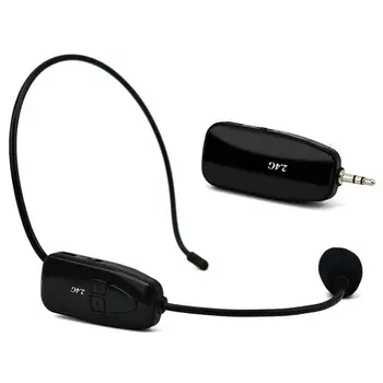 

2.4G Wireless Microphone Headset Megaphone Radio Bluetooth Microphone For Speech Loudspeaker Teaching Meeting Guide