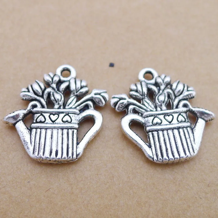 10 шт аксессуары для сережки античное серебро Цвет Лейка Подвески 20x20mm | Украшения
