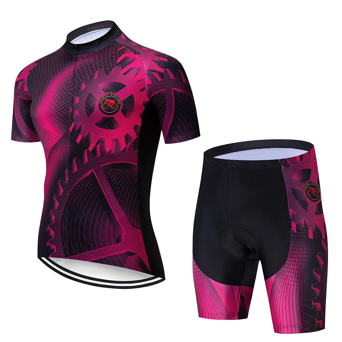 Ретро Шестерня MTB рубашка для езды на велосипеде Горный велосипед одежда короткий комплект Мужская велосипедная одежда трико кулот - Цвет: 18