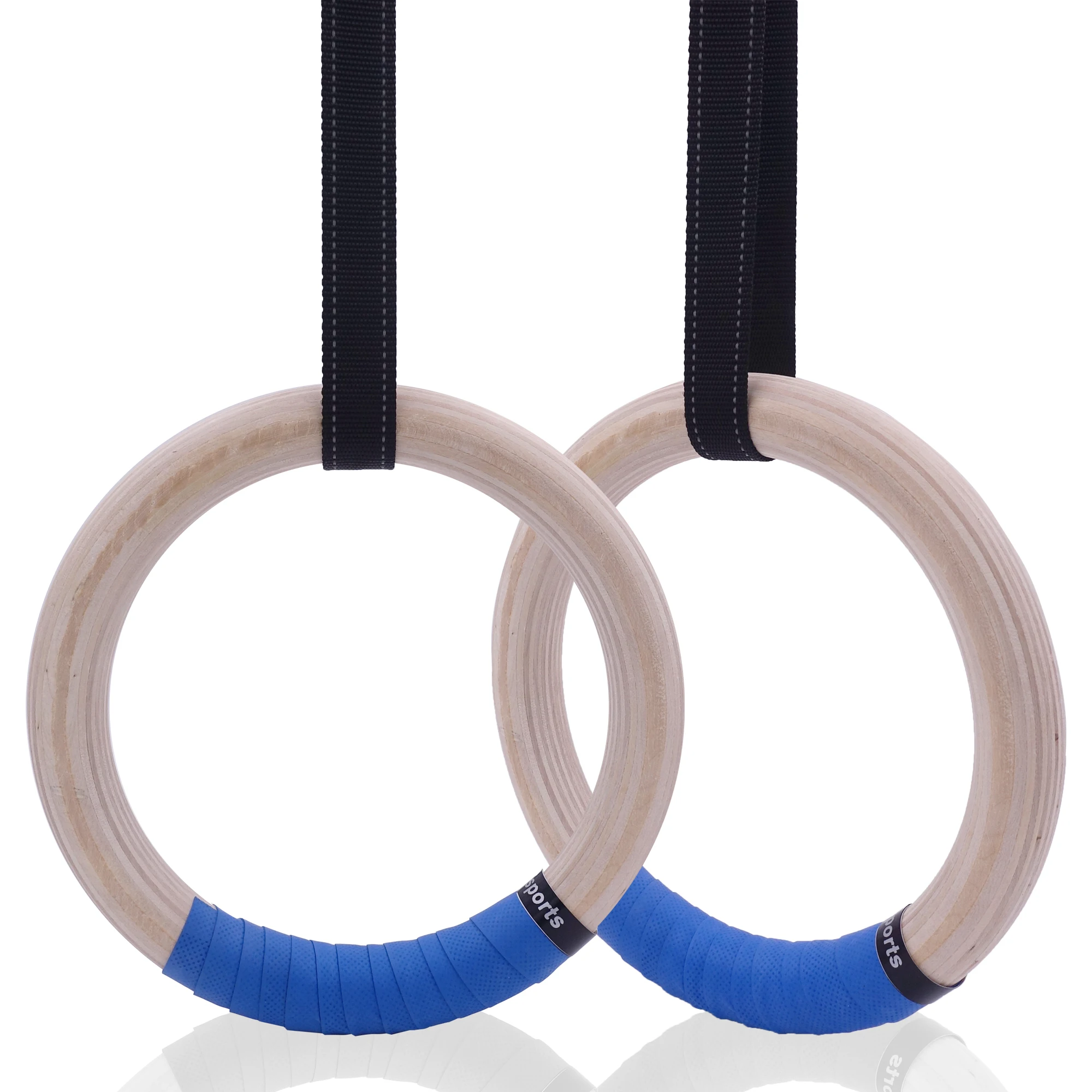 Wooden 28/32 mm Gymnastic Ring with Adjustable Straps Crossfit Home Gym Fitness Pull Ups Strength Training Gymnastics Equipment