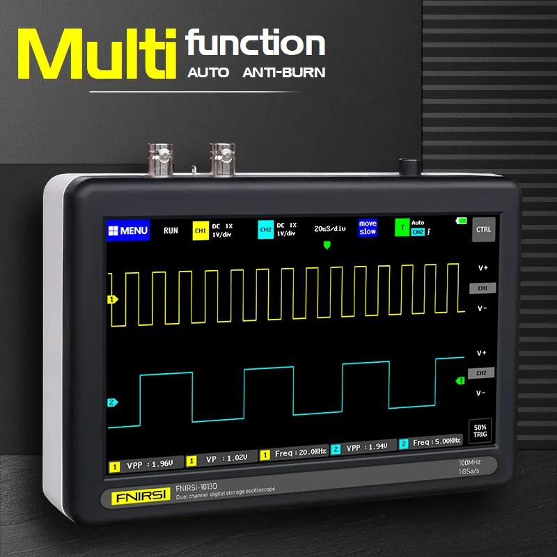 US $138.00 Fnirsi1013d Digital Tablet Oscilloscope Dual Channel 100m Bandwidth 1gs Sampling Rate Tablet Digital Oscilloscope